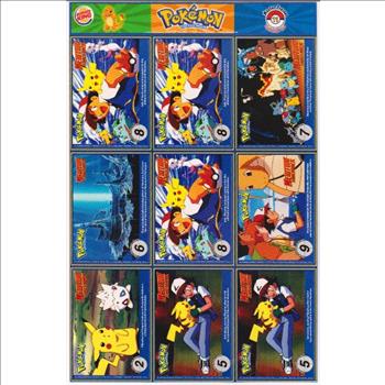 1999 Pokemon Master Trainer Collector Set Uncut 9 Card Uncut #11 Sheet