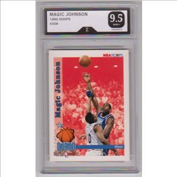 Graded Sigma Mint+ 9.5 - Magic Johnson 1992-93 Hoops #309 Card