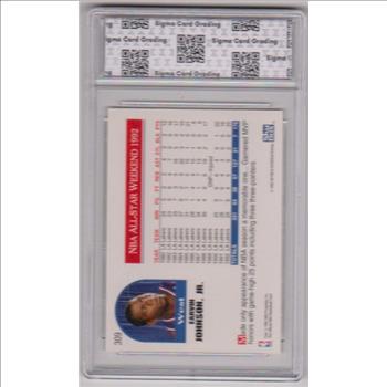 Graded Sigma Mint+ 9.5 - Magic Johnson 1992-93 Hoops #309 Card