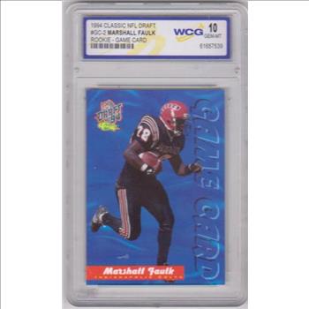 Rookie Graded Gem Mint 10 - Marshall Faulk 1994 Classic NFL Draft Game Card #GC2 Card
