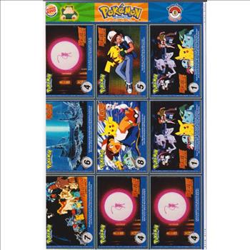 1999 Pokemon Master Trainer Collector Set 9 Card Uncut Sheet #3 w/ Blastoise + More
