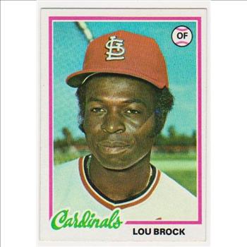 1978 Topps Lou Brock #170 Card - HOF'er