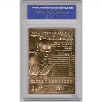 Graded Gem Mint 10 - Michael Jordan 1997 Skybox Z-Force 23 Kt Gold Card