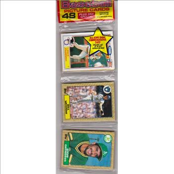 1987 Topps Baseball 49 Card Rack Pack w/ Lance Parrish On Front