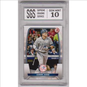 Graded Gem Mint 10 - Aaron Judge 2023 Bowman #59 Card