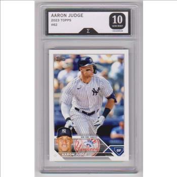 Graded Sigma Gem Mint 10 - Aaron Judge 2023 Topps #62 Card