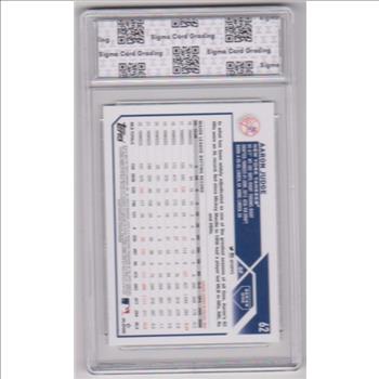 Graded Sigma Gem Mint 10 - Aaron Judge 2023 Topps #62 Card