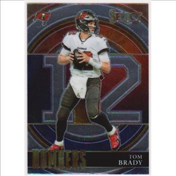 Tom Brady 2021 Panini Select Numbers #SN-10 Insert Card