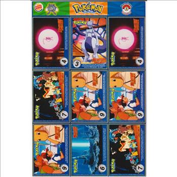 1999 Pokemon Master Trainer Collector Set 9 Card Uncut Sheet #2