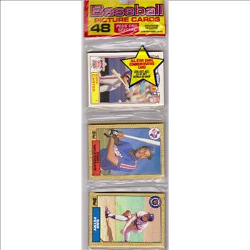 1987 Topps Baseball 49 Card Rack Pack w/ Gary Carter On Front