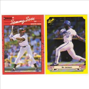 Rookies - Bo Jackson 1987 Classic + Sammy Sosa 1990 Donruss Rookie Pair