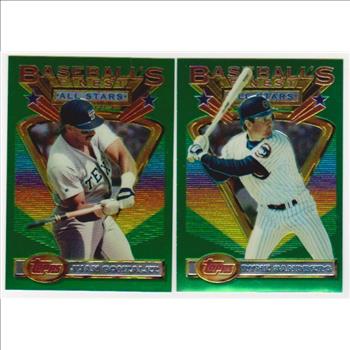 1993 Topps Finest Ryne Sandberg #105 + Juan Gonzalez #116 Card Pair