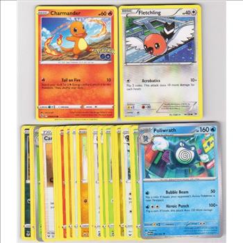 25 Different Pokemon Trading Cards w/ Charmander + More