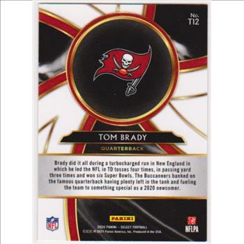 Tom Brady 2020 Panini Select Turbocharged #T12 Insert Card