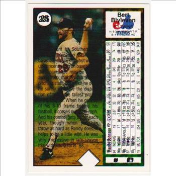 Error - Randy Johnson 1989 Upper Deck Rookie w/ Double Print Back, Bert Blyleven Front - Rare Misprint
