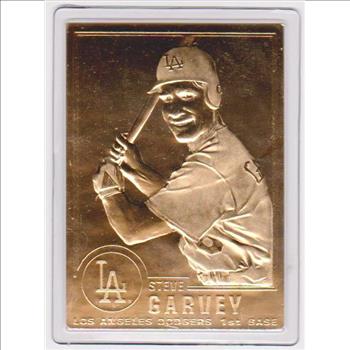 22 kt Gold - STEVE GARVEY 1996 Danbury Mint Gold Card