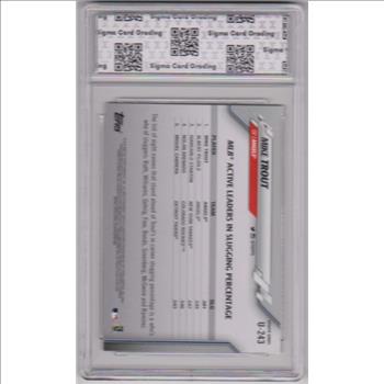 Graded Sigma Mint+ 9.5 - Mike Trout 2020 Topps Update #U-243 Card