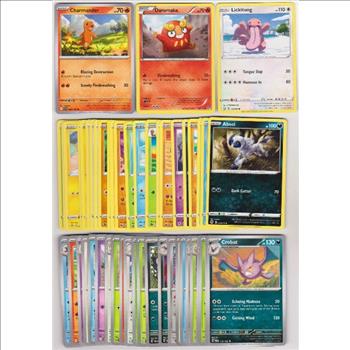 50 Different Pokemon Trading Cards w/ Charmander + More