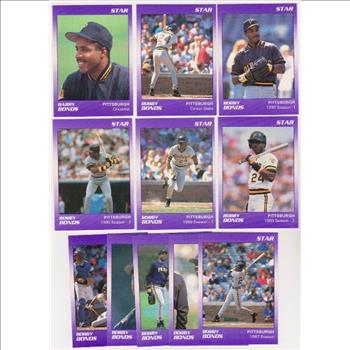 Wrong Name Error Set - BARRY BONDS 1990 Star Purple 11 card ERROR Set