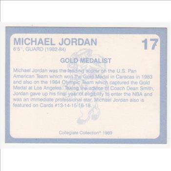 Michael Jordan 1989 North Carolina #17 College Card