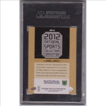 Graded SGC Mint 9 - Lebron James 2012 Upper Deck National VIP #VIP-3 Promo Card