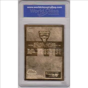 Graded Gem Mint 10 - Michael Jordan 1998 Fleer '86 Rookie Style Red/White/Blue Border 23 Kt Gold Card