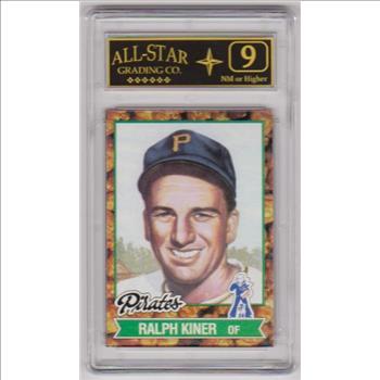 Graded 9 - Ralph Kiner 1982 Topps Cracker Jack #11 Card