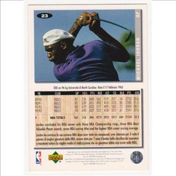 ITALIAN VERSION - Michael Jordan 1994-95 Collector's Choice #23 Card