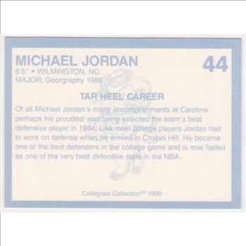 Michael Jordan 1990 North Carolina #44 College Card