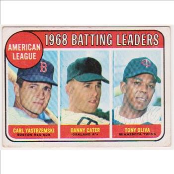 1969 Topps Carl Yastrzemski/Danny Cater/Tony Oliva #1 Card