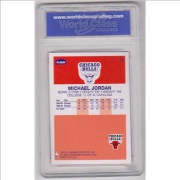 Graded Gem Mint 10 - Michael Jordan 1996-97 Fleer Decade Of Excellence #4 Insert Card