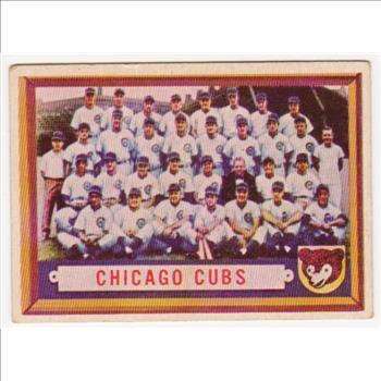 1957 Topps Chicago Cubs #183 Team Card w/ Ernie Banks + More