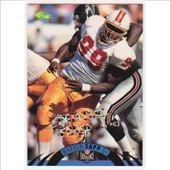 Only 499 Exist - Warren Sapp 1996 Classic NFL Experience Printers Proof #119 Insert Rookie Card