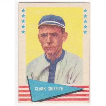 1961 Fleer Clark Griffith #36 Card - HOF'er