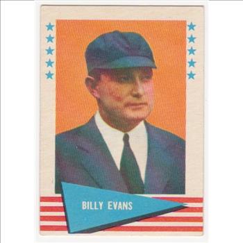 1961 Fleer Billy Evans #22 Card - HOF'er