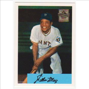 Willie Mays 1954 Bowman #89 Commemorative Card - 1997 Topps #4 Insert Card