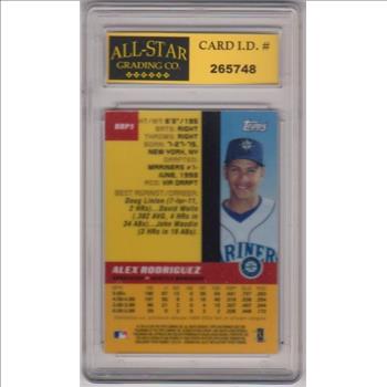 Graded 10 - Alex Rodriguez 2000 Bowman's Best Previews #BBP5 Insert Card
