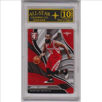 Graded 10 - James Harden 2017-18 Panini Totally Certified #76 Card