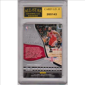 Graded 10 - James Harden 2017-18 Panini Totally Certified #76 Card