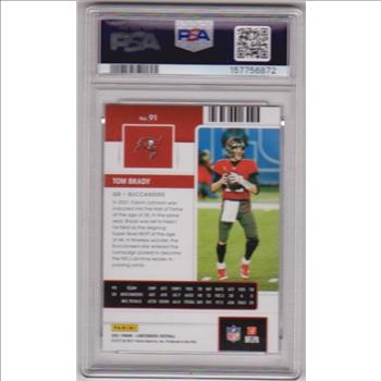 Graded PSA Mint 9 - Tom Brady 2021 Panini Contenders #91 Card