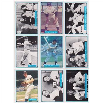 9 Different Mickey Mantle 1982 ASA The Mickey Mantle Story Cards