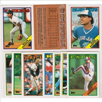 ERROR LOT - 10 Assorted 1988 Topps Baseball Wrong Back Errors w/ Willie Randolph + More
