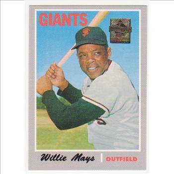 Willie Mays 1970 Topps #600 Commemorative Card - 1997 Topps #24 Insert Card