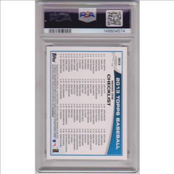 Graded PSA Mint 9 - Alex Rodriguez 2013 Topps Checklist #303 Card