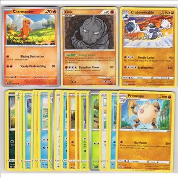 25 Different Pokemon Trading Cards w/ Charmander + More