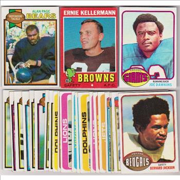 24 Different 1970's Topps Football Cards (1971-1979) w/ Alan Page + More