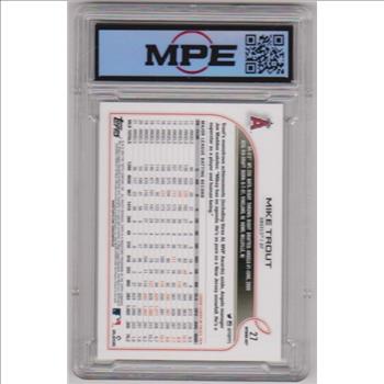 Graded MPE Gem Mint 10 - Mike Trout 2022 Topps Opening Day #27 Card