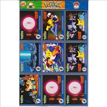 1999 Pokemon Master Trainer Collector Set 9 Card Uncut Sheet #3 w/ Blastoise + More