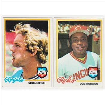1978 Topps George Brett #100 + Joe Morgan #300 Card Pair