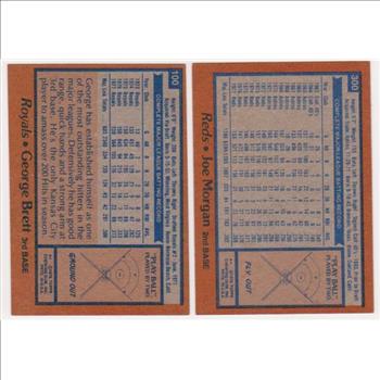 1978 Topps George Brett #100 + Joe Morgan #300 Card Pair